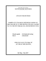 Nghiên cứu ứng dụng chế phẩm vi sinh vật chịu mặn để xử lý môi trường nền đáy tại Khu vực Âu Thuyền Thọ Quang, thành phố Đà Nẵng