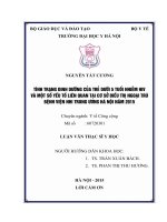 Tình trạng dinh dưỡng của trẻ dưới 5 tuổi nhiễm HIV và một số yếu tố liên quan tại cơ sở điều trị ngoại trú bệnh viện nhi trung ương, hà nội năm 2015 