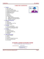 Học toán bằng tiếng anh pre algebra