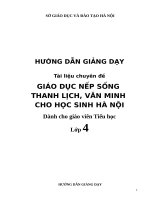 giáo án THANH LỊCH văn MINH lớp 4 