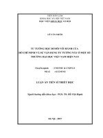 Tư tưởng học đi đôi với hành của Hồ Chí Minh và sự vận dụng tư tưởng này ở một số trường đại học Việt Nam hiện nay (LA tiến sĩ)