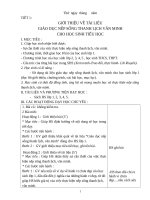 giáo án THANH LỊCH văn MINH lớp 1 mới 