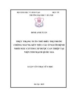 Thực trạng tuân thủ điều trị thuốc chống ngưng kết tiểu cầu ở người bệnh nhồi máu cơ tim cấp được can thiệp tại viện tim mạch quốc gia