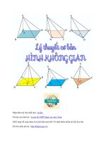 Lý thuyết cơ bản hình không gian