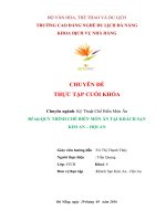 QUY TRÌNH CHẾ BIẾN MÓN ĂN TẠI KHÁCH SẠN KIM AN – HỘI AN