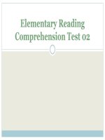 Elementary Reading Comprehension Test 02