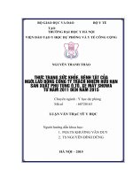 Thực trạng sức khỏe, bệnh tật của người lao động công ty trách nhiệm hữu hạn sản xuất phụ tùng ô tô, xe máy showa từ năm 2011 đến năm 2015 