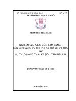 Nghiên cứu đặc điểm lâm sàng, cận lâm sàng và thái độ xử trí đối với thai phụ đái tháo đường thai kỳ điều trị bằng insulin 
