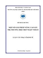 Một số giải pháp nâng cao giá trị thương hiệu bột ngọt vedan 