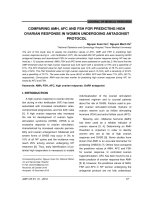 Comparing AMH, AFC and FSH for predicting high ovarian response in women undergoing antagonist protocol 