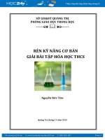 Rèn kĩ năng cơ bản giải bài tập Hóa học THCS