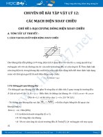 Chuyên đề Bài tập Mạch điện xoay chiều theo dạng và có lời giải chi tiết