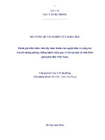 Đánh giá kiến thức, thái độ, thực hành của người dân và công tác truyền thông phòng chống bệnh viêm gan vi rút tại một số tỉnh biên giới phía Bắc Việt Nam
