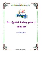Bài tập tình huống quản trị nhân lực