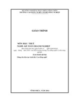 GIÁO TRÌNH MÔN HỌC: THUẾ NGHỀ: KẾ TOÁN DOANH NGHIỆP