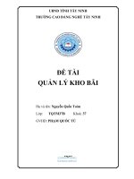 Phân tích thiết kế quản lý kho bãi