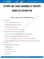 Bộ 168 câu hỏi trắc nghiệm lý thuyết Sóng cơ học Vật Lý lớp 12 có đáp án