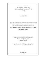 Biện pháp chỉ đạo hoạt động giáo dục ngoài giờ lên lớp ở các trường trung học cơ sở của phòng giáo dục và đào tạo huyện ứng hòa thành phố hà nội 