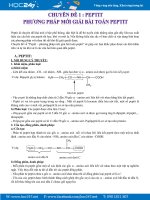 Chuyên đề Peptit hay và khó môn Hóa học ôn thi THPT QG có lời giải chi tiết