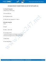 10 Dạng bài vận dụng cao môn Hóa ôn thi THPT Quốc Gia có lời giải chi tiết năm 2017