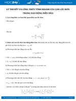 Lý thuyết và công thức tính nhanh của con lắc đơn trong DĐĐH