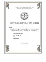 Nghiên cứu quy trình phục vụ của bộ phận lễ tân khách sạn hilton hanoi opera