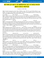 Kỹ thuật quy về Đipeptit xử lý bài toán đốt cháy Peptit Hóa học12 có lời giải chi tiết