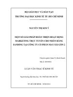 Một số giải pháp hoàn thiện hoạt động marketing trực tuyến cho nhãn hàng sanding tại công ty may sài gòn 2