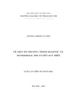 Về một số phương trình elliptic và hyperbolic phi tuyến suy biến 