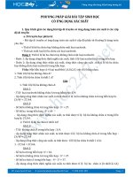 Phương pháp giải bài tập Sinh học có ứng dụng xác suất