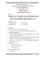 THIẾT KẾ VÀ CHẾ TẠO MÔ HÌNH CHẨN ĐOÁN HỆ THỐNG ĐIỆN ĐỘNG CƠ