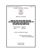 Nhận xét một số đặc điểm lâm sàng, cận lâm sàng và kết quả phẫu thuật ung thư trực tràng cao giai đoạn II   III tại bệnh viện ung bướu hà nội 