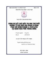 Đánh giá hiệu quả điều trị ung thư phổi không tế bào nhỏ giai đoạn IV bằng phác đồ gemcitabine  cisplatin tại bệnh viện phổi trung ương 