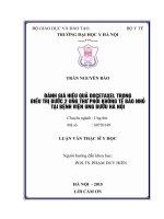 Đánh giá hiệu quả docetaxel trong điều trị bước 2 ung thư phổi không tế bào nhỏ tại bệnh viện ung bướu hà nội 