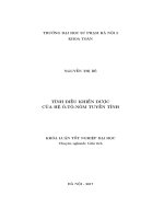 Tính điều khiển được của hệ ô  tô  nôm tuyến tính (LV tốt nghiệp)