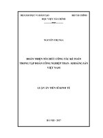 Hoàn thiện tổ chức công tác kế toán trong tập đoàn công nghiệp than   khoáng sản việt nam 