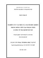 Nghiên cứu vai trò của người điều khiển trong đồng viễn tạo trạng thái lượng tử hai qubit bất kì 