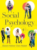 Social psychology 4th gilovich nisbett 1 