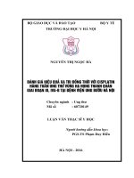 Đánh giá hiệu quả xạ trị đồng thời với cisplatin hàng tuần ung thư vùng hạ họng thanh quản giai đoạn III, IVA b tại bệnh viện ung bướu hà nội 