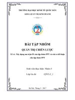 Xây dựng ma trận IE cho tập đoàn FPT