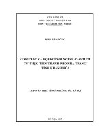 Công tác xã hội đối với người cao tuổi từ thực tiễn thành phố nha trang, tỉnh khánh hòa