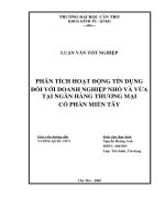 Phân tích hoạt động tín dụng đối với doanh nghiệp nhỏ và vừa tại ngân hàng thương mại cổ phần miền tây