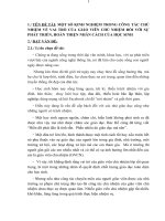 skkn một số KINH NGHIỆM TRONG CÔNG tác CHỦ NHIỆM về VAI TRÒ của GIÁO VIÊN CHỦ NHIỆM đối với sự PHÁT TRIỂN, HOÀN THIỆN NHÂN CÁCH của học SINH 