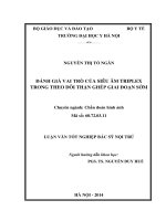 Đánh giá vai trò của siêu âm triplex trong theo dõi thận ghép giai đoạn sớm 