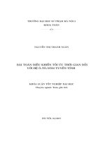 Bài toán điều khiển tối ưu thời gian đối với hệ ô tô nôm tuyến tính (LV tốt nghiệp)