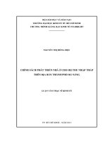 Chính sách phát triển nhà ở cho hộ thu nhập thấp trên địa bàn thành phố đà nẵng 