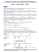 Bài tập Este  Lipit trong đề thi ĐH  CĐ 2007  2017 có lời giải chi tiết