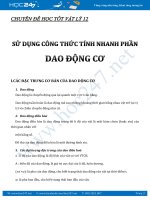 Chuyên đề Sử dụng công thức tính nhanh phần Dao dộng cơ ôn thi THPT QG môn Vật Lý