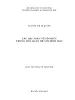 Các bài toán về số phức trong mối quan hệ với hình học 
