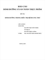 Dinh dưỡng cho bệnh nhân ung thư